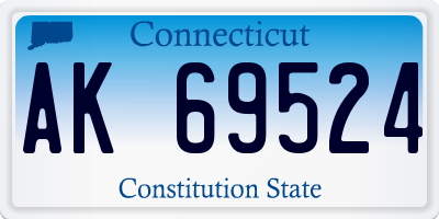 CT license plate AK69524