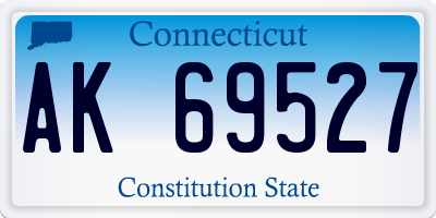 CT license plate AK69527
