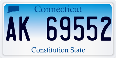 CT license plate AK69552