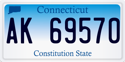 CT license plate AK69570