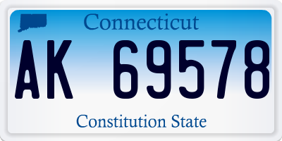 CT license plate AK69578