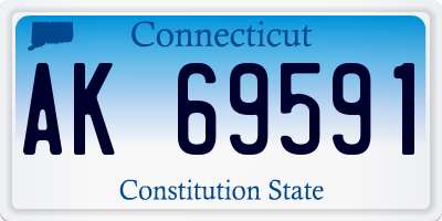 CT license plate AK69591