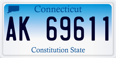 CT license plate AK69611