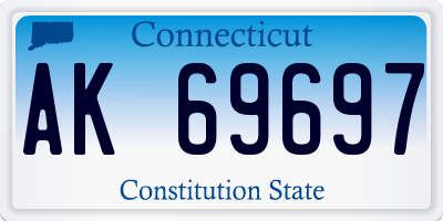 CT license plate AK69697