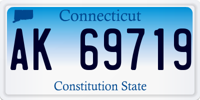 CT license plate AK69719