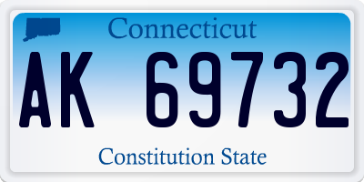 CT license plate AK69732