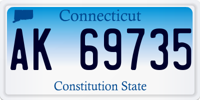 CT license plate AK69735
