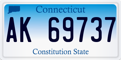 CT license plate AK69737