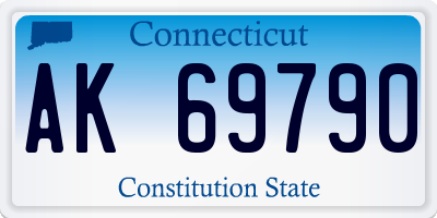 CT license plate AK69790