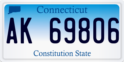 CT license plate AK69806