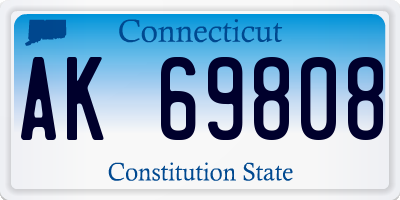 CT license plate AK69808