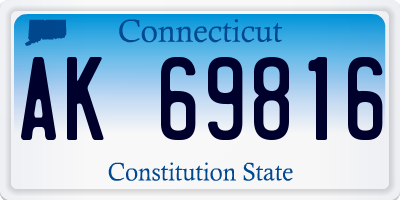 CT license plate AK69816