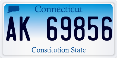 CT license plate AK69856