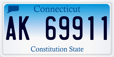 CT license plate AK69911