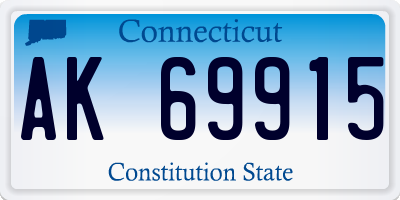 CT license plate AK69915