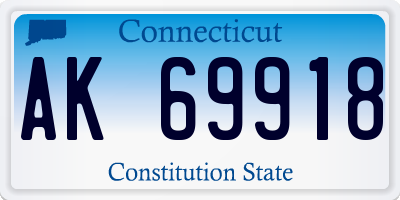 CT license plate AK69918