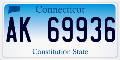 CT license plate AK69936