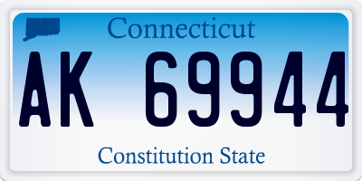 CT license plate AK69944