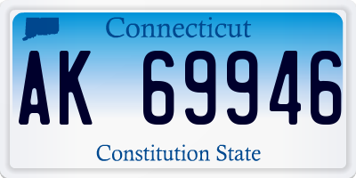 CT license plate AK69946