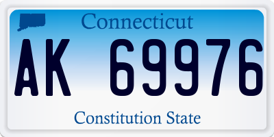 CT license plate AK69976