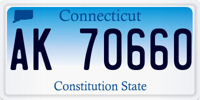 CT license plate AK70660