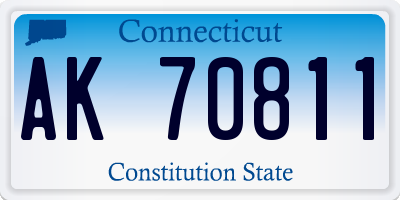 CT license plate AK70811