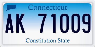 CT license plate AK71009