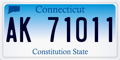 CT license plate AK71011