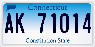 CT license plate AK71014