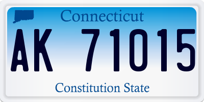 CT license plate AK71015