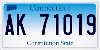 CT license plate AK71019