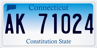 CT license plate AK71024