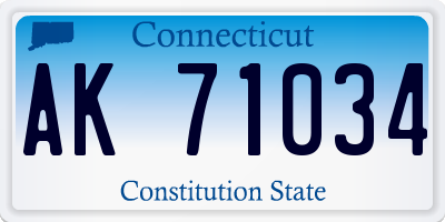 CT license plate AK71034