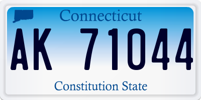 CT license plate AK71044