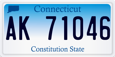CT license plate AK71046
