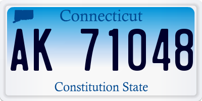 CT license plate AK71048