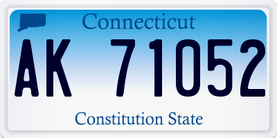CT license plate AK71052