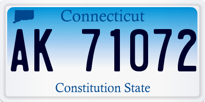 CT license plate AK71072