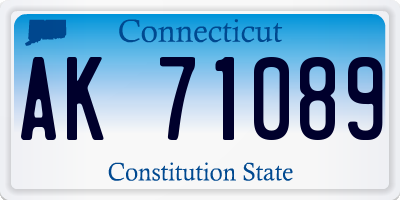 CT license plate AK71089
