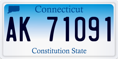 CT license plate AK71091