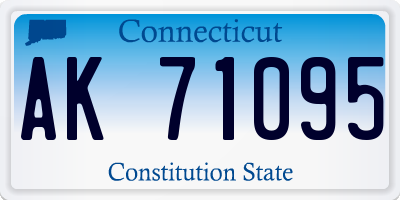CT license plate AK71095