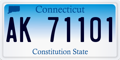 CT license plate AK71101