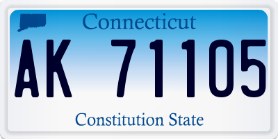 CT license plate AK71105