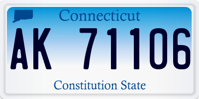 CT license plate AK71106