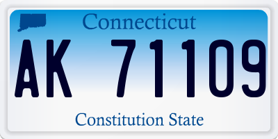 CT license plate AK71109