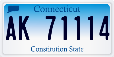 CT license plate AK71114