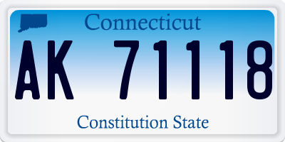 CT license plate AK71118