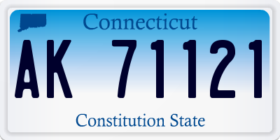 CT license plate AK71121