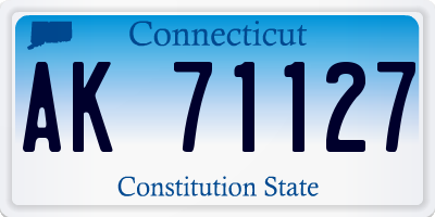 CT license plate AK71127