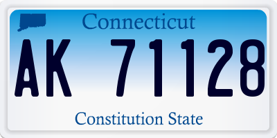 CT license plate AK71128